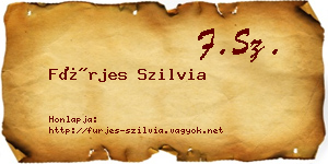 Fürjes Szilvia névjegykártya
